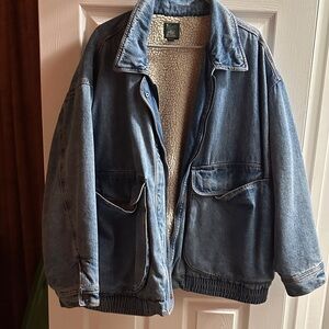 Wild Fable Blue Denim Jacket with Sherpa Lining